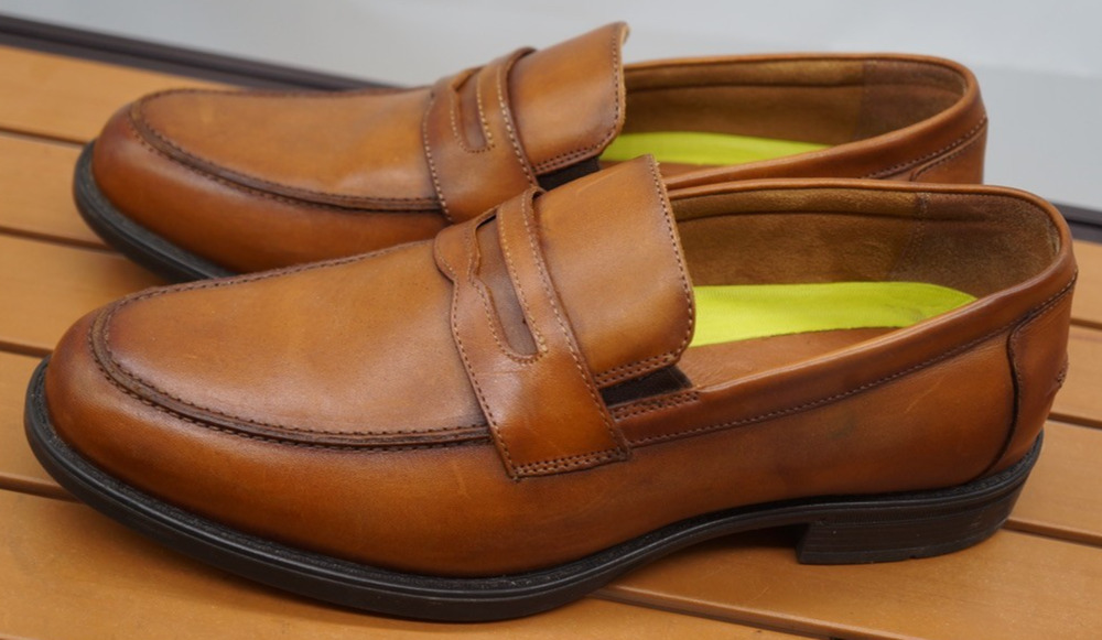 Florsheim Midtown Moc Toe Penny Loafer Men's Cognac Leather Slip On Size 8.5D